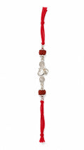 Om Rudraksha Silver Rakhi