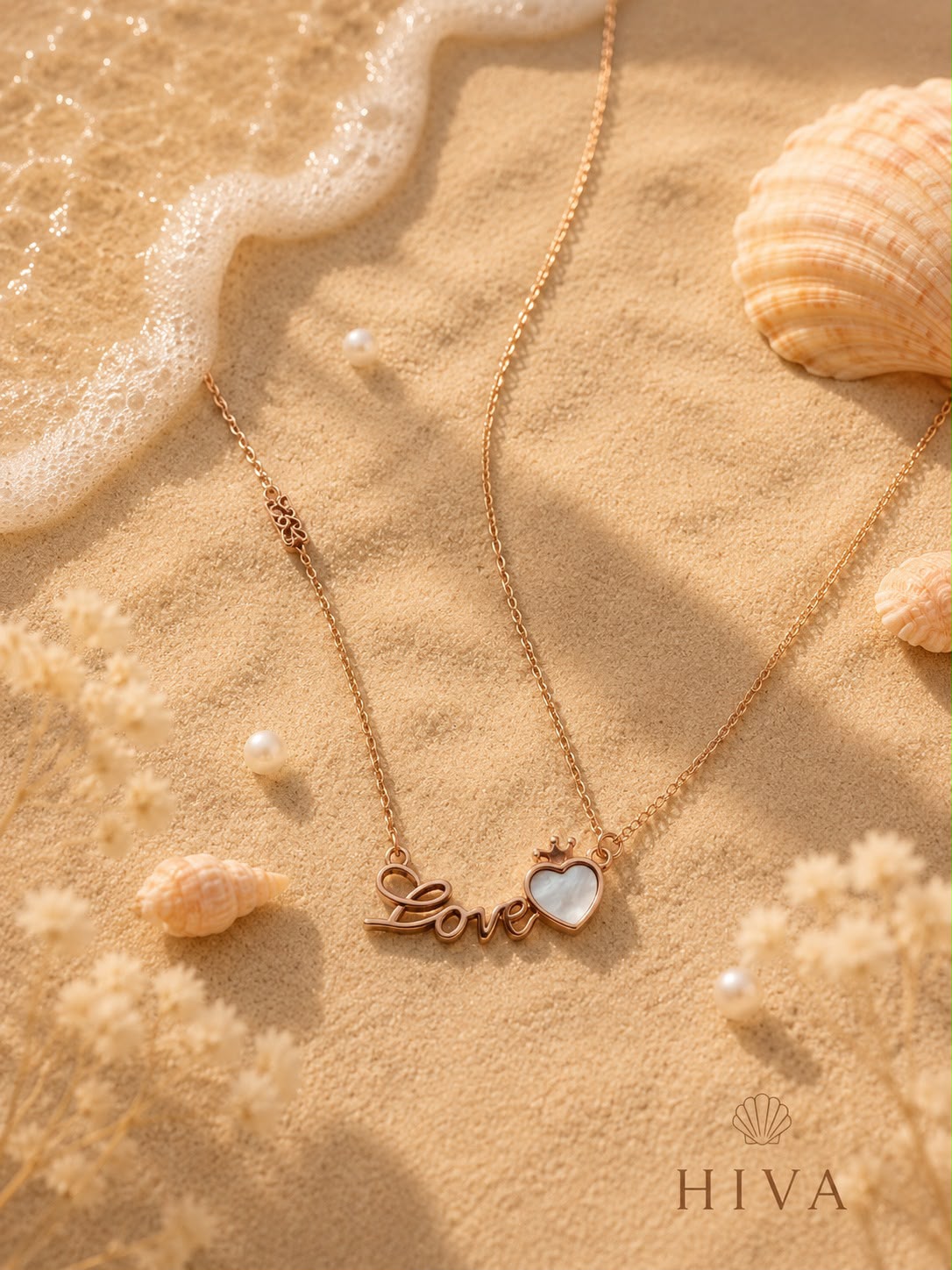 Women's Love Heart Pendant Necklace