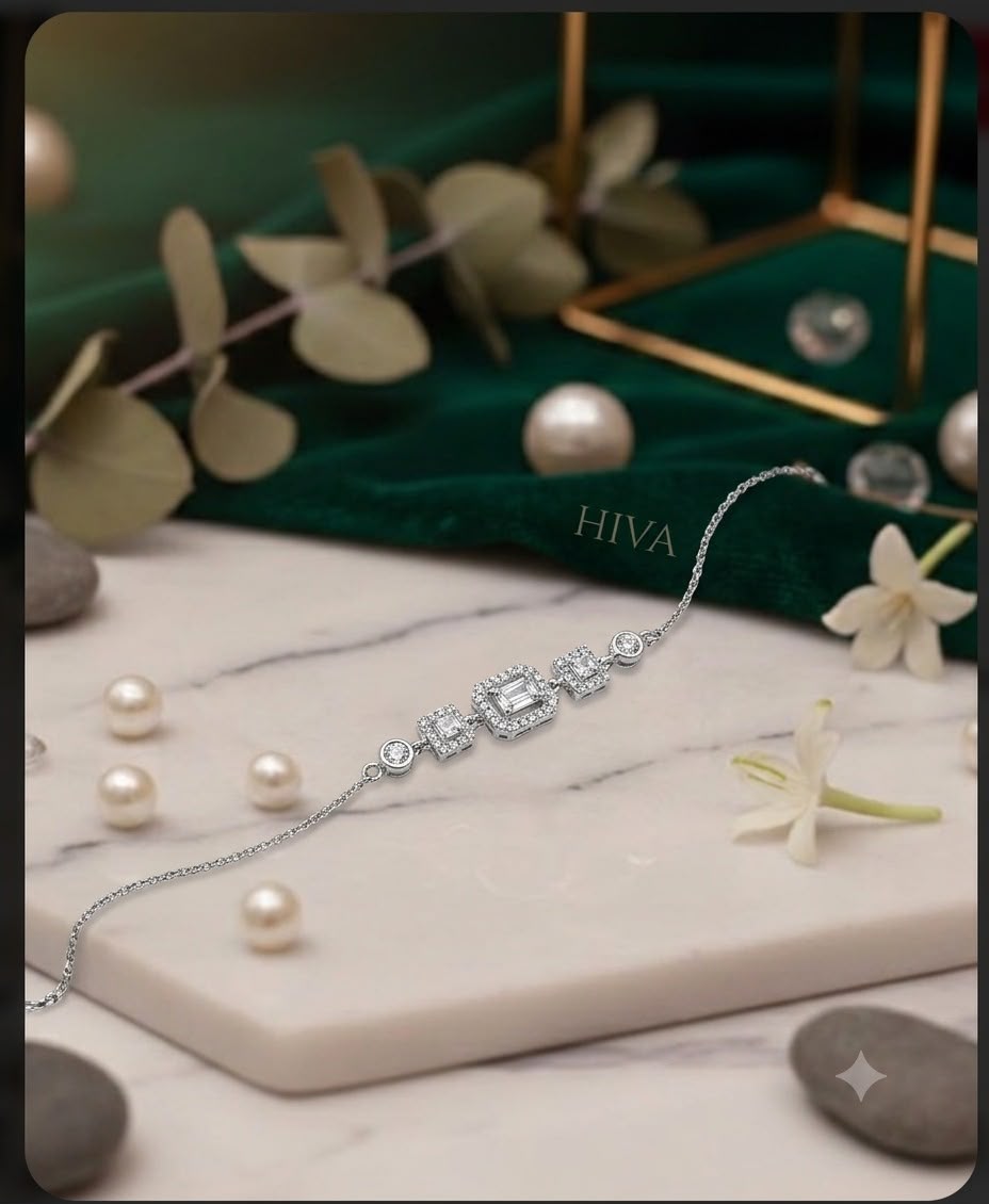 Women's Emerald Cut Crystal Tennis Bracelet