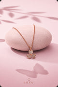 Women's Butterfly Heart Pendant Necklace