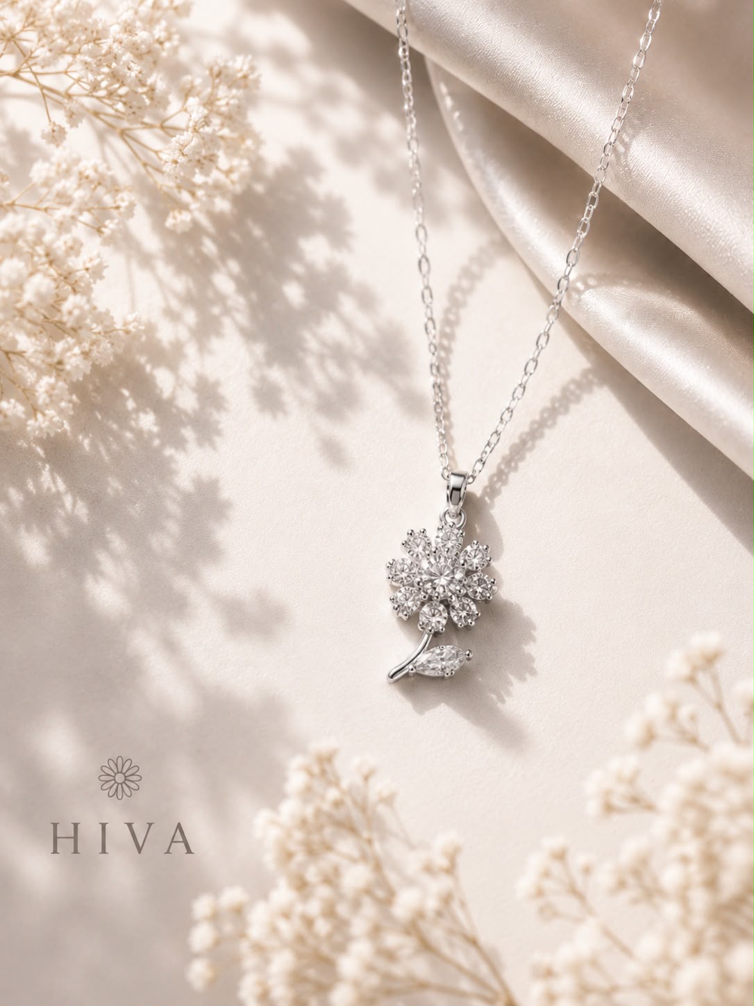 Women's Crystal Bloom Pendant Necklace