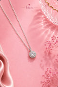 Women's Halo Solitaire Pendant Necklace