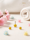 Kids Smiley Star Pendant & Stud Earrings Set