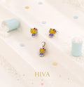 Kids Kitty Pendant & Stud Earrings Set