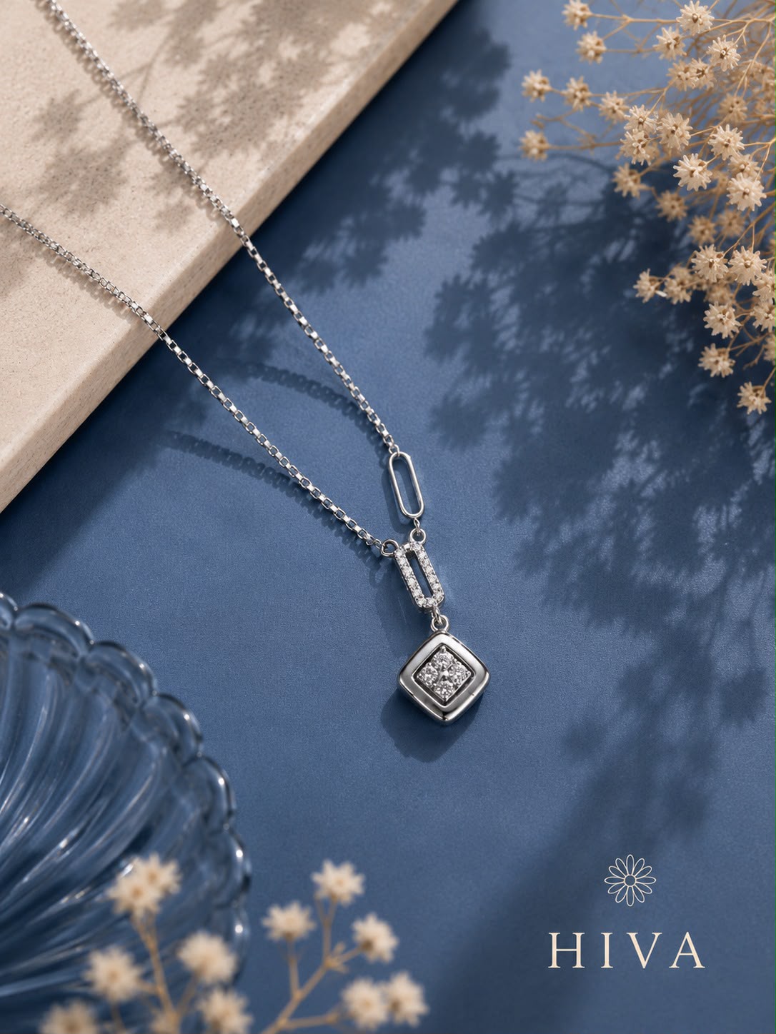 Women's Geometric Crystal Pendant Necklace