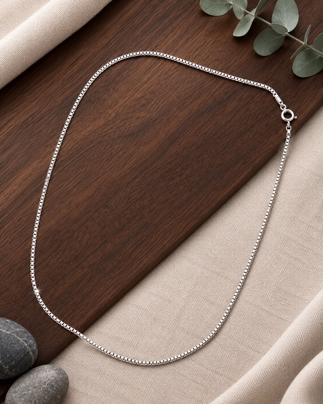 Men's Classic Silver Box Chain