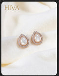Pearl Teardrop Stud Earrings