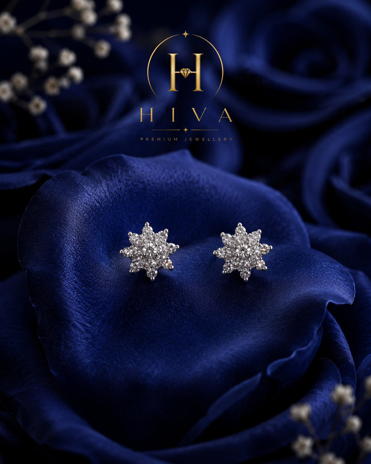 Elegant Floral Stud Earrings